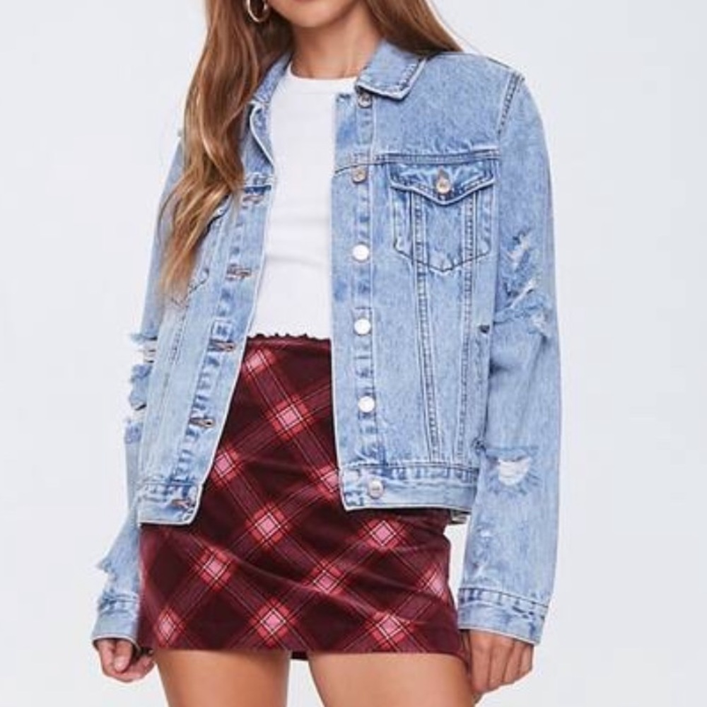 Distressed Denim Jacket - Picture 2 of 9